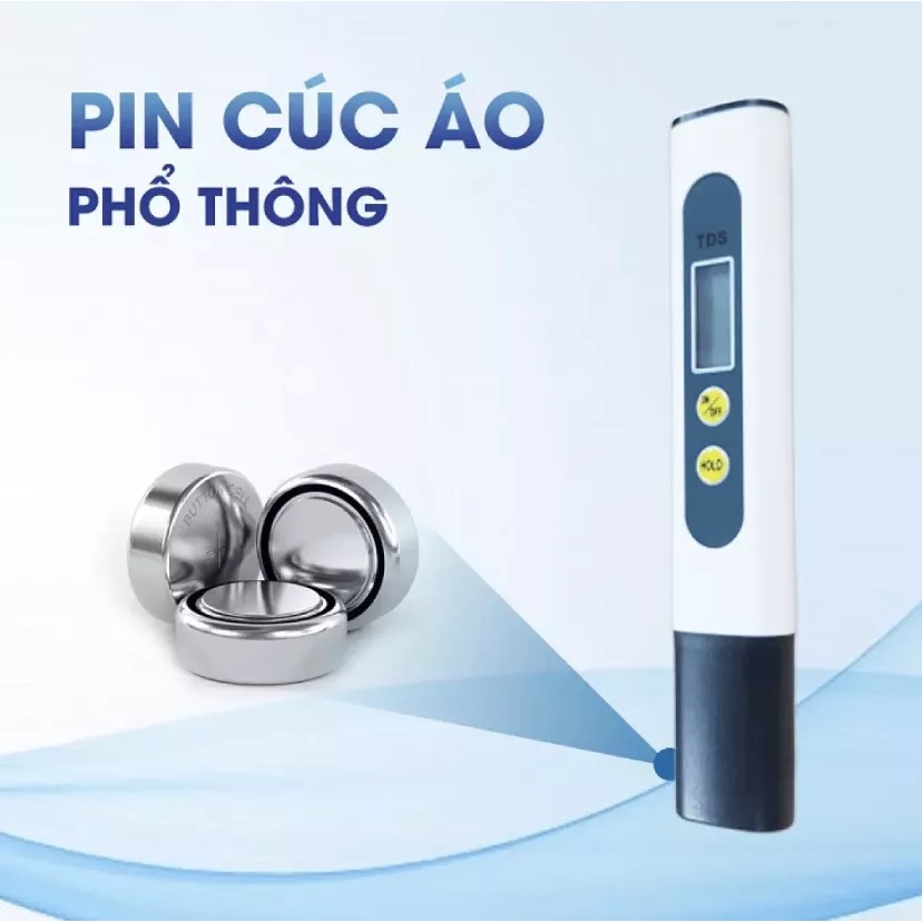 Bút thử nước TDS, chống nước IP67, tự động tắt nguồn