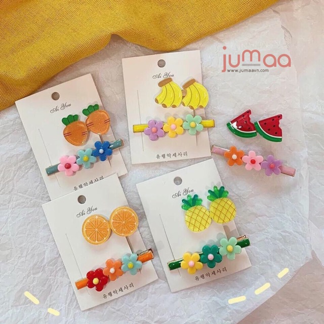 Set cặo tóc hoa quả