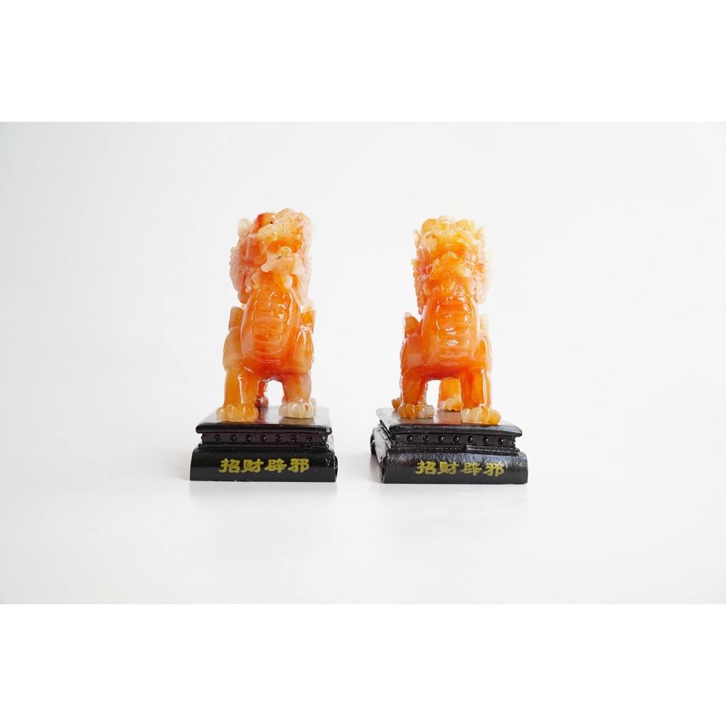 Cặp tượng Tỳ Hưu ngọc đỏ chiêu tài - Cao 15cm | BigBuy360 - bigbuy360.vn