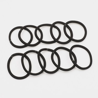 Set 10 dây thun cột tóc màu đen đơn giản