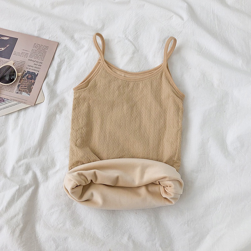 P Áo Camisole Màu Trơn Dễ Thương Phong Cách Đơn Giản Hợp Thời Trang Cho Nữ