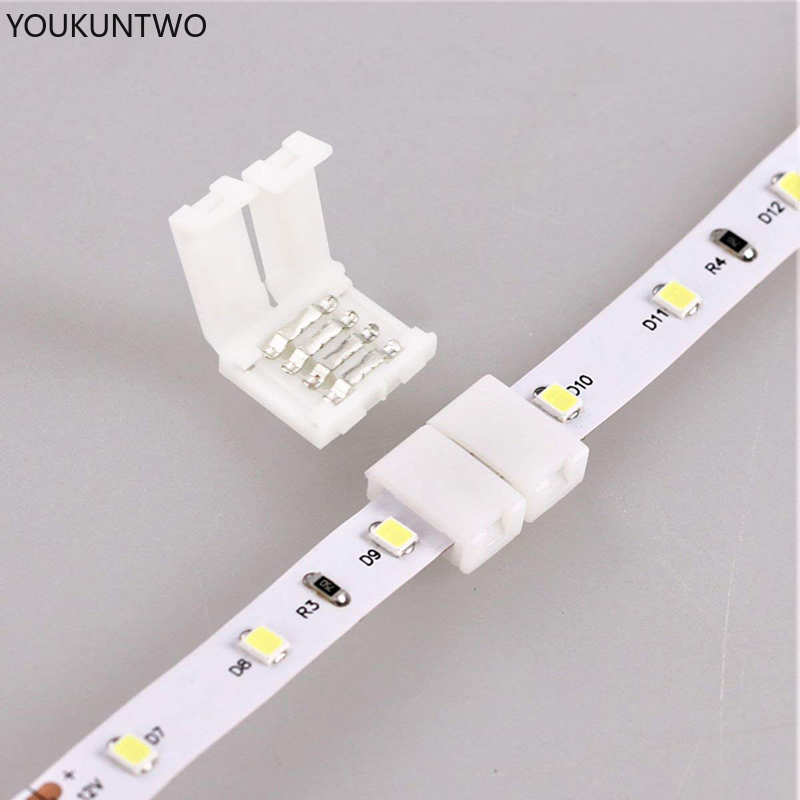 Set 10 Đầu Nối 4 Pin 4pin 10mm Pcb Cho Dây Đèn Led Rgb 5050