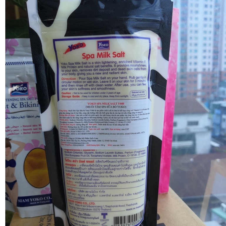 Muối tắm tẩy tế bào chết bò sữa yoko (Spa Milk Salt) 300g (hàng có sẵn) - tẩy da chết tối ưu