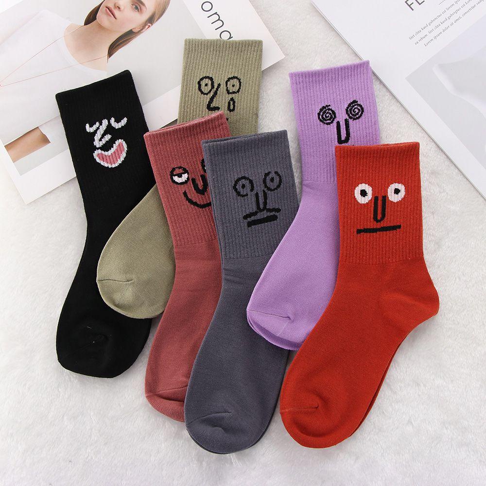 Vớ Cổ Vừa In Họa Tiết Biểu Tượng Cảm Xúc Vui Nhộn Thoáng Khí