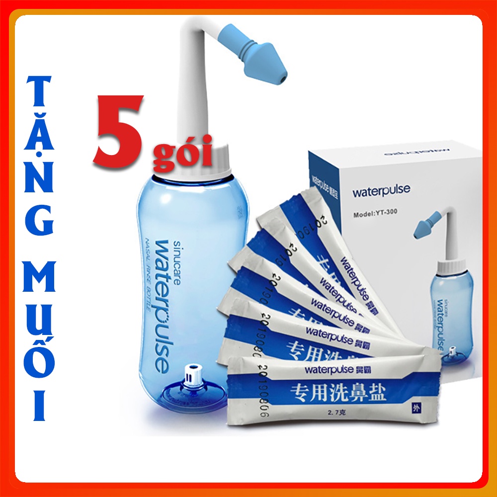 [Hàng chính hãng, full box] Bình rửa mũi cho bé Waterpulse - 2 vòi rửa TẶNG KÈM