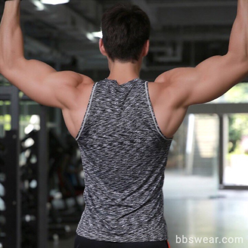 Tanktop - Áo Gym 3 Lỗ Nam Màu Xám Ghi 100% Polyester Cao Cấp, Dáng Thể Thao Siêu Thoáng Mát MEN'S SECRET