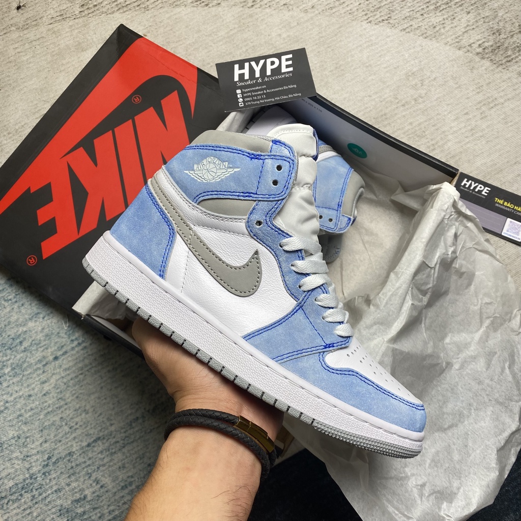 Giày sneaker Jordan 1 Hyper Royal (giày bóng rổ Xanh/Trắng) - Hype Sneaker | Bản best Quality