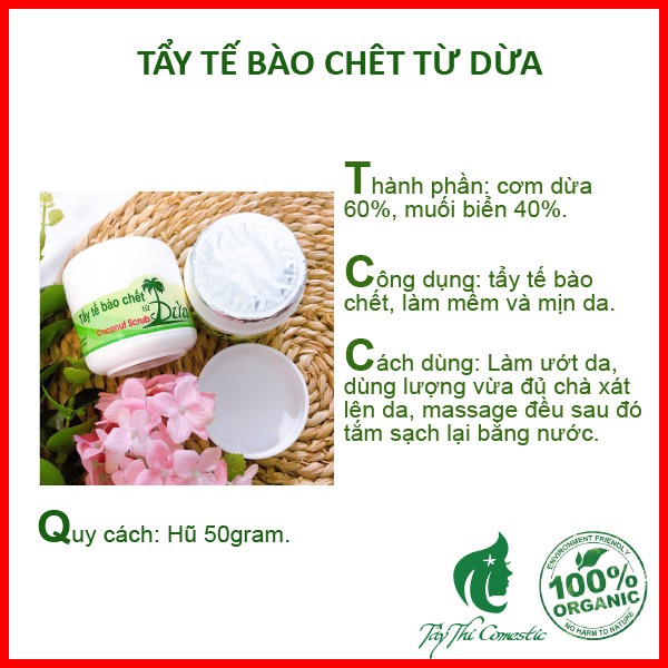 Tẩy Tế Bào Chết Từ Dừa Cửu Long