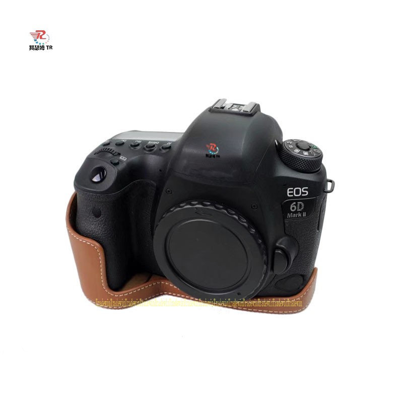 Bao Giả Da PU Dành Cho Máy Ảnh Canon EOS 6D2 6Dii 6D Mark ii Kèm Dây Đeo Tay