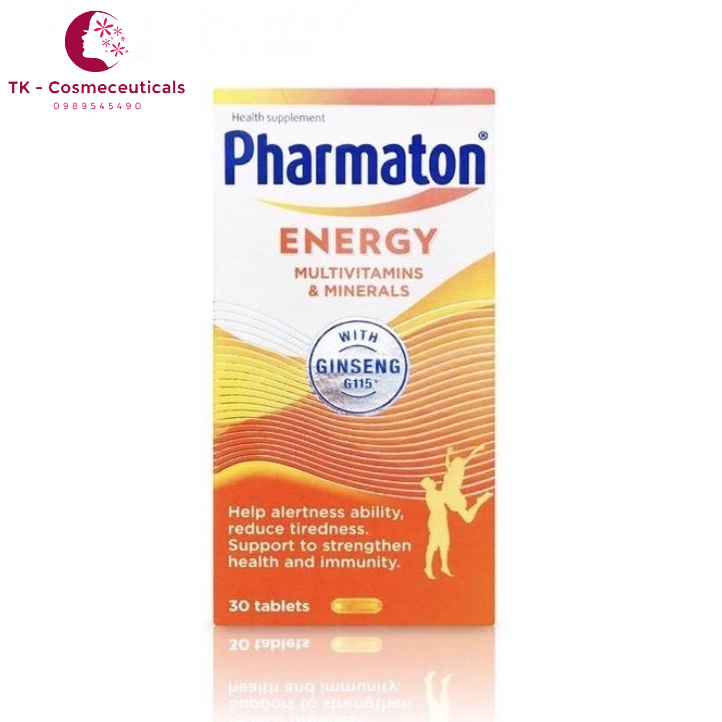 Pharmaton Energy Bổ Sung Vitamin & Khoáng Chất Với Nhân Sâm G115 - Hộp 30 Viên