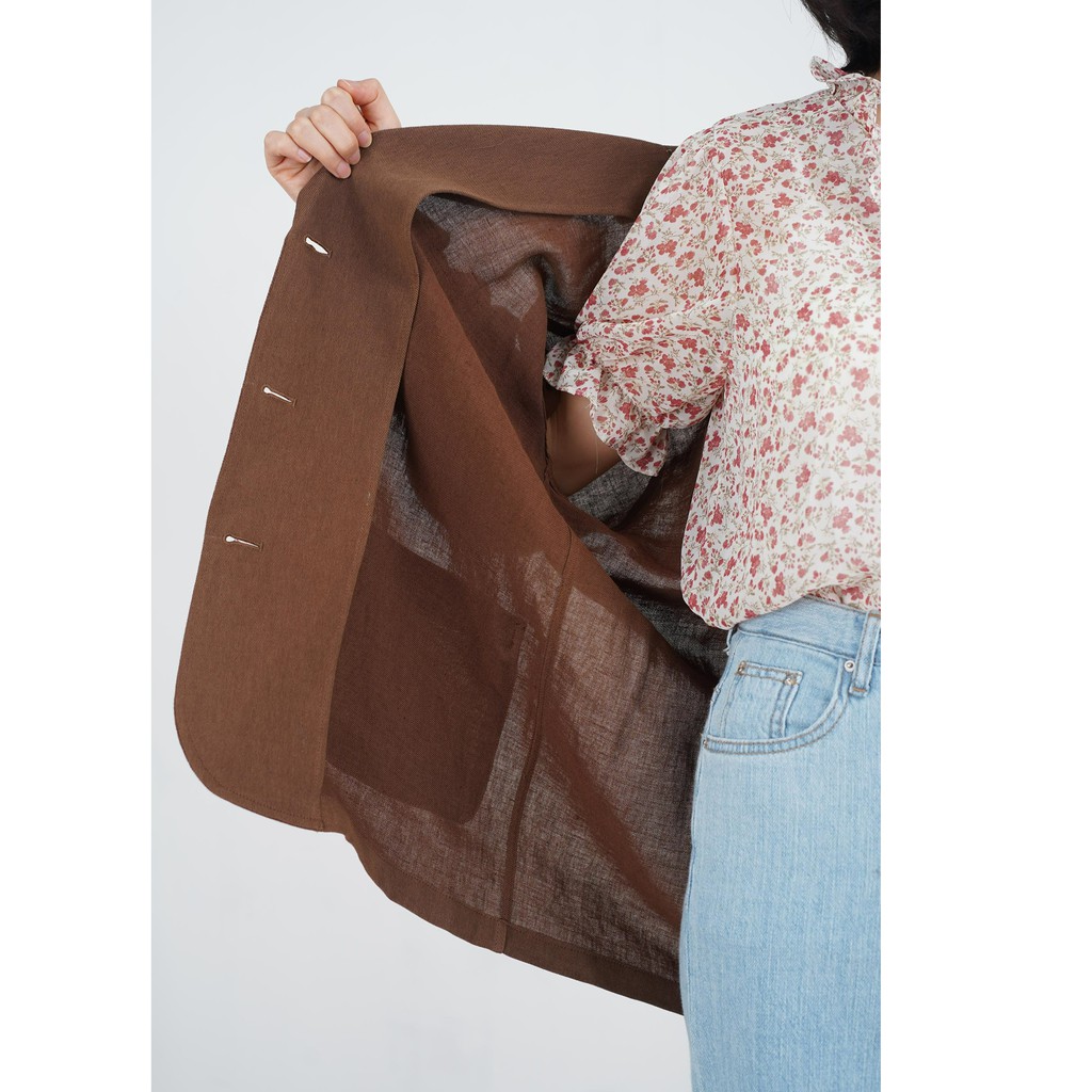 [gwilee] dropped linen jacket - áo khoác blazer vải linen cao cấp Hàn Quốc | BigBuy360 - bigbuy360.vn