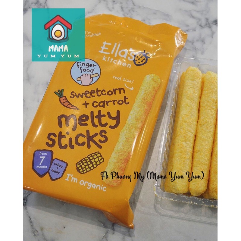 Date 9,12/2022 Bánh ăn dặm Ella’s Kitchen Melty sticks cho bé 7 tháng UK