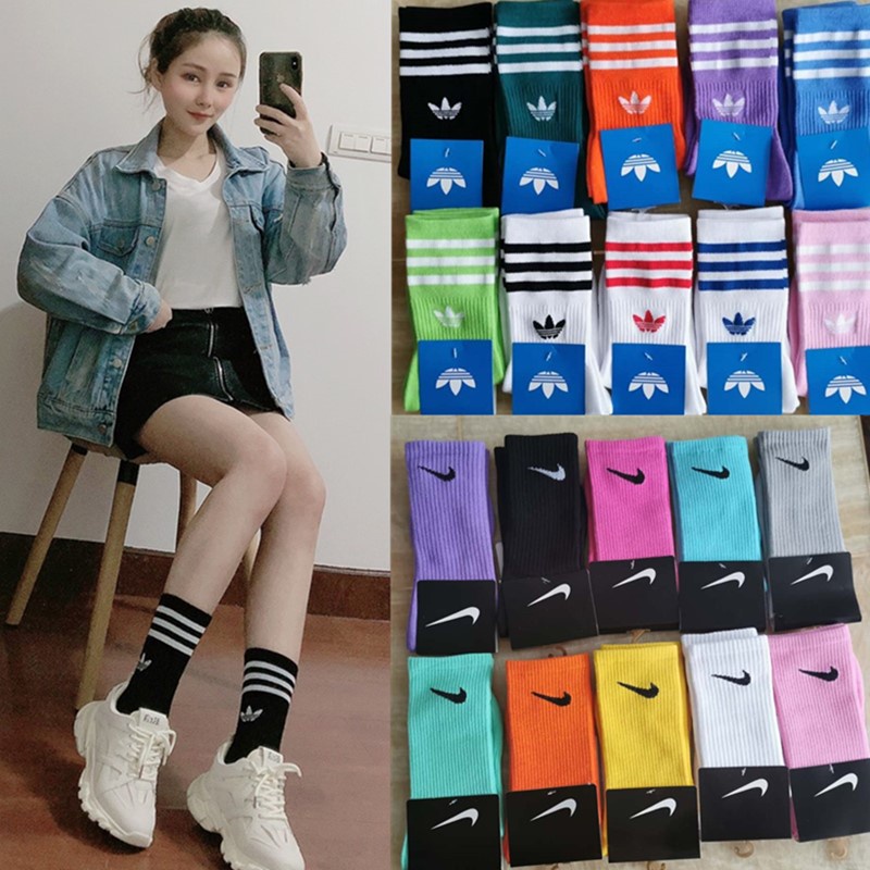 Aoki-Vớ thể thao mẫu Adidas nhiều màu cho nam và nữ