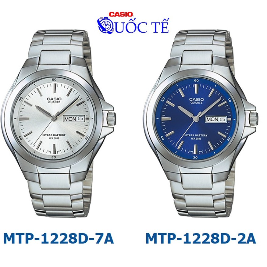 Đồng hồ nam casio ❤️ 𝐅𝐑𝐄𝐄𝐒𝐇𝐈𝐏 ❤️ Đồng hồ casio MTP-1228 MTP-1228D-7A MTP-1228D-2A chính hãng, giá rẻ