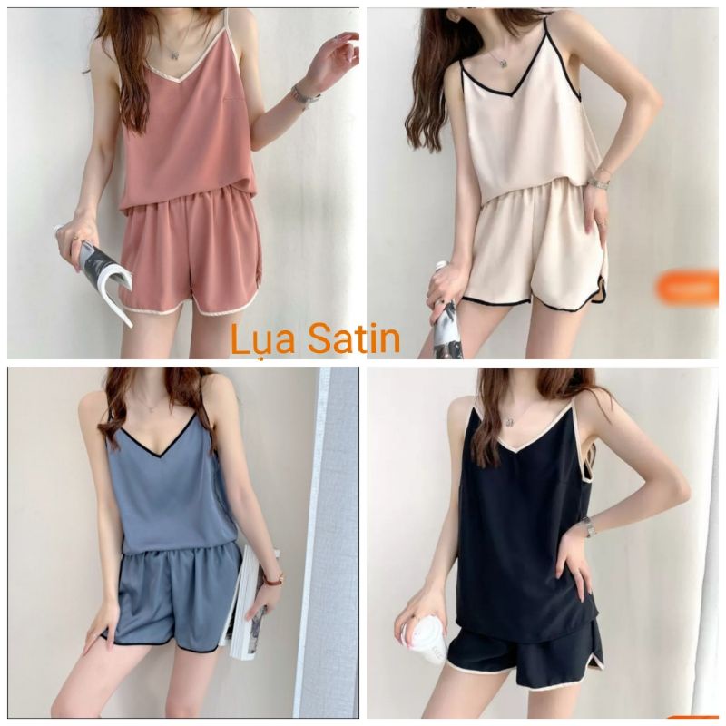Bộ Lụa Satin 2 Dây Hot Trend - Hàng thiết kế