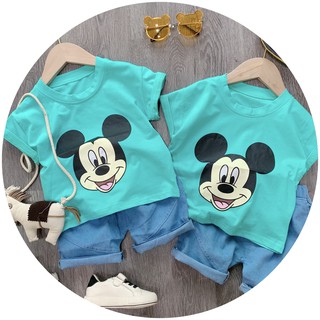 Set hè mickey xanh quần jean