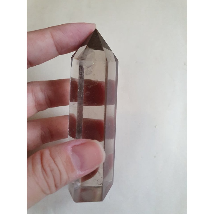 Thach anh khói dạng trụ smoky quartz 83 gram