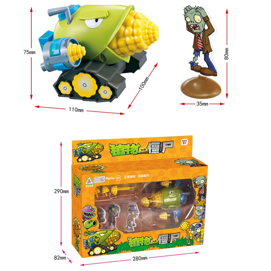 Mô hình máy bắn ngô đồ chơi Plants vs Zombies đồ chơi trẻ em H28005