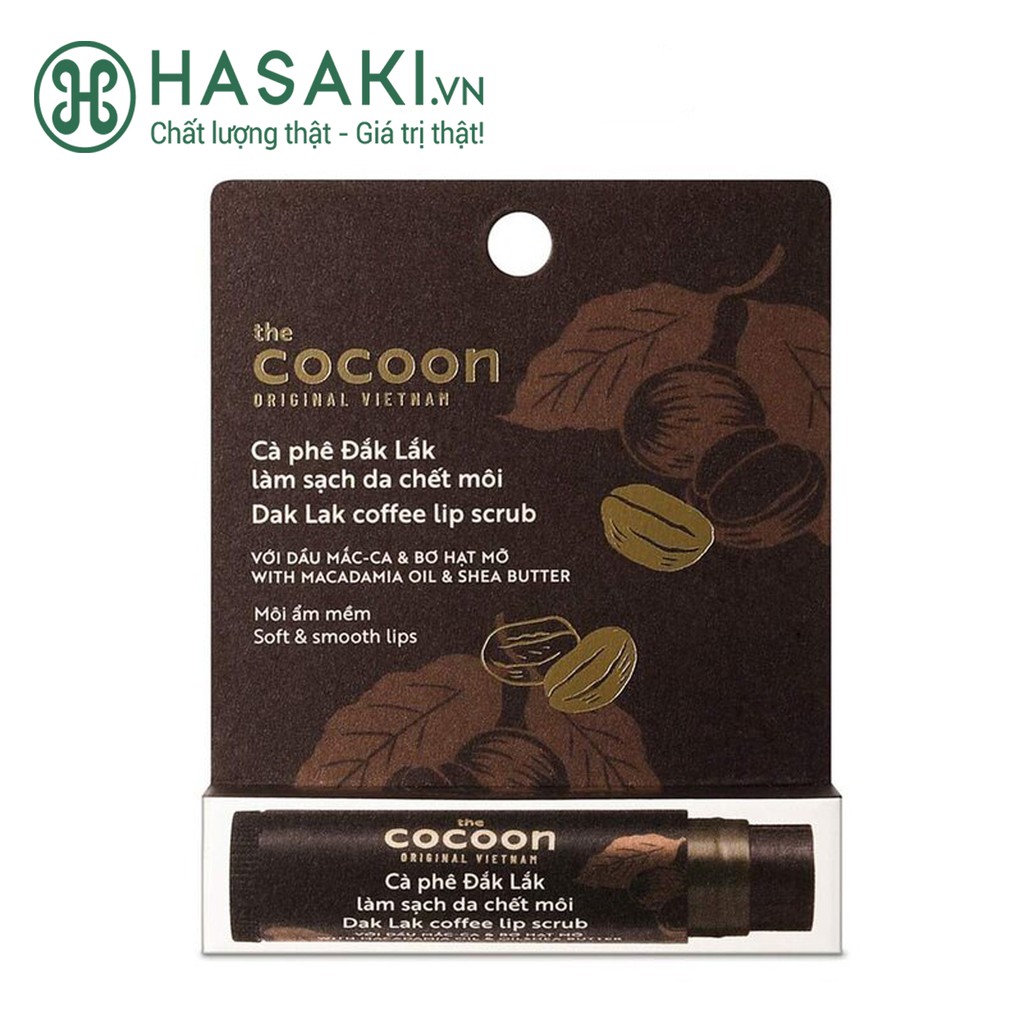 Tẩy Tế Bào Chết Môi Cocoon Từ Cà Phê Đắk-Lắk Dak Lak Coffee Lip Scrub 5g