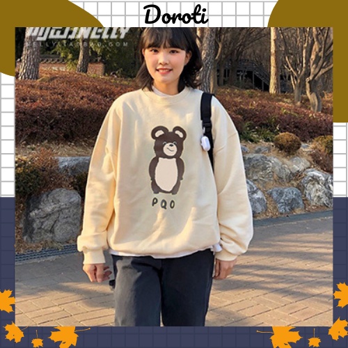 Áo Sweater Thu Đông Nelly Heybig Nam Nữ Kiểu Dáng Unisex Phong Cách Hàn Quốc Form Rộng Chất Liệu Nỉ SWT06 | BigBuy360 - bigbuy360.vn