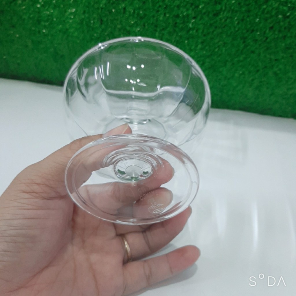 Ly Dùng  Đựng Kem Chất liệu  Nhựa Trong Acrylic LK115 Cao Cấp Fataco 210ml