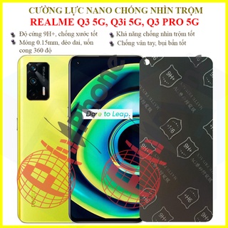 Dán chống nhìn trộm Realme Q3 5G, Q3i 5G, Q3 Pro 5G - Dán cường lực dẻo nano 9H+