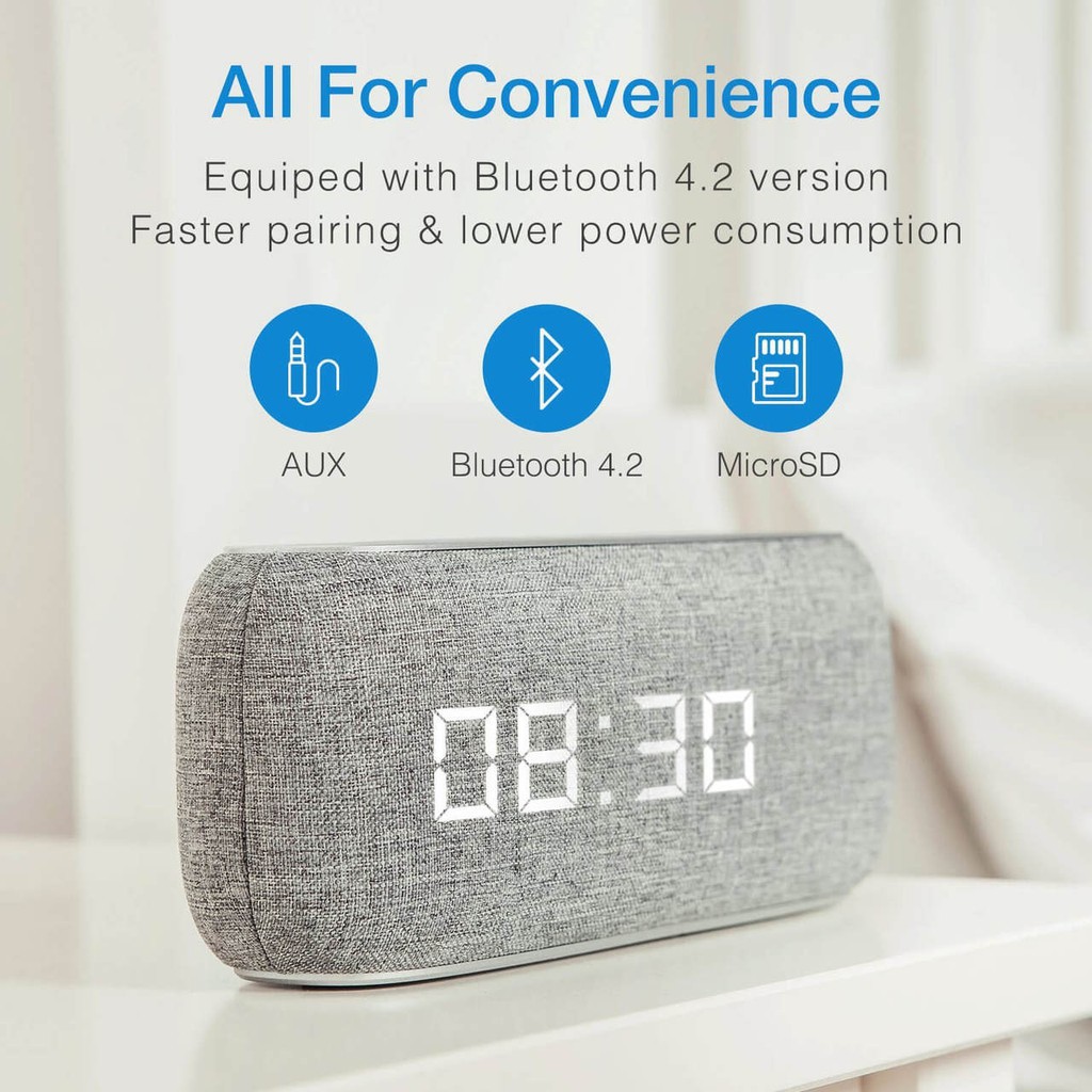 Loa Bluetooth kiêm đồng hồ để bàn Havit MX801