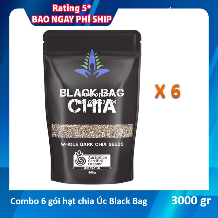 Combo 6 bịch chia đen 500gram