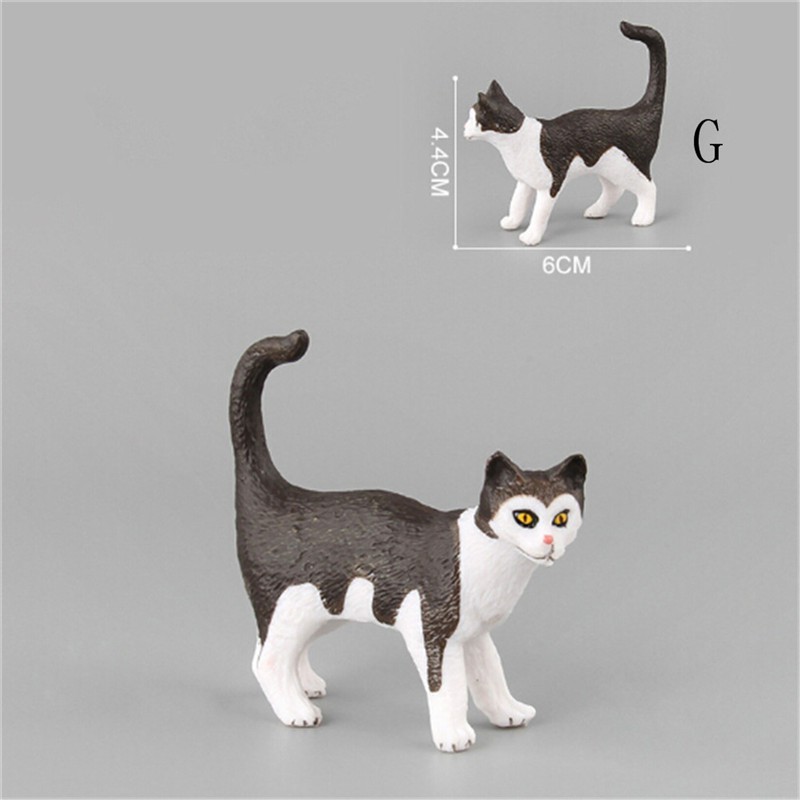 ღBLIღ Farm Simulation Mini Cat Animal Model Plastic Figures Decoration Kids Gift Toy [FS]