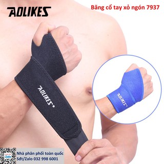 Băng cổ tay Aolikes 7937 xỏ ngón cái tập gym yoga hiệu quả Quấn cổ tay magic1 Bảo vệ cổ tay