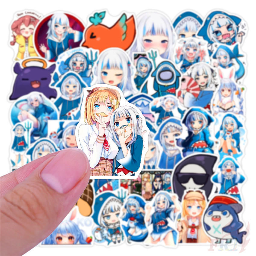 ❉ Hololive Vtuber Gawr Gura Series 01 Stickers ❉ 50Pcs/Set Fashion DIY Waterproof Decals Doodle Stickers