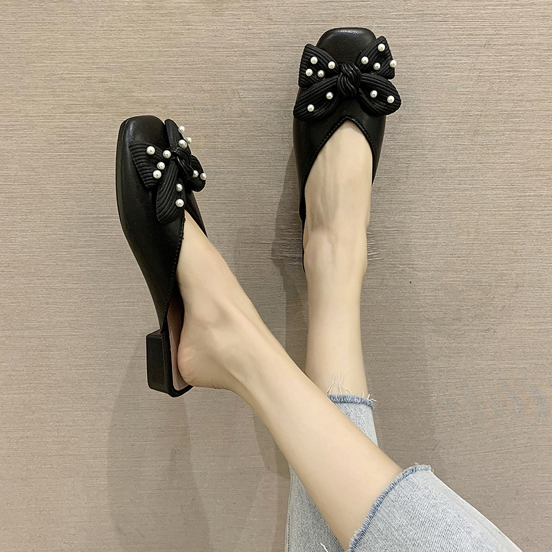 Dép IELGY bít mũi đính ngọc trai xinh xắn thời trang cho nữ