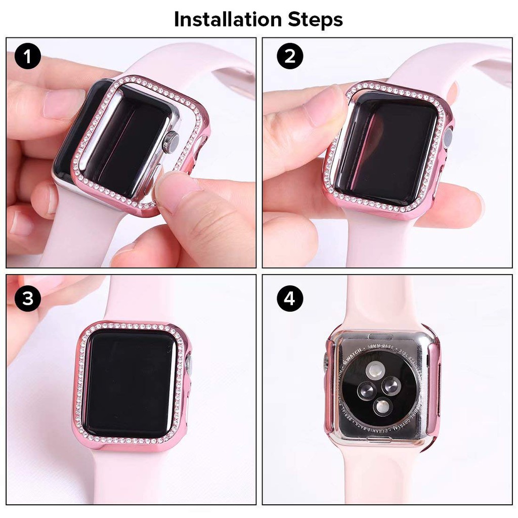 Ốp Bảo Vệ Apple Watch Đính Đá dành cho Series SE | 6/5/4/3/2/1 38mm 40mm