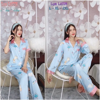 Mi Cần thơ 🦃 [L-XL-2XL] Bộ LỤA LATIN CAO CẤP quần có túi sâu