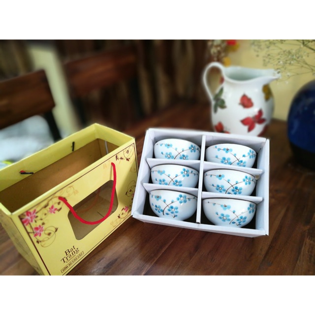 Combo 6 bát cơm hàng Bát Tràng cao cấp