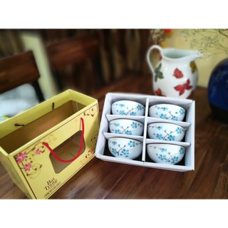 Combo 6 bát cơm hàng Bát Tràng cao cấp