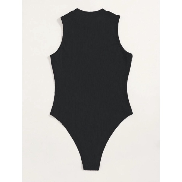 Áo Bodysuit Liền Thân Thun Gân Cổ Cao