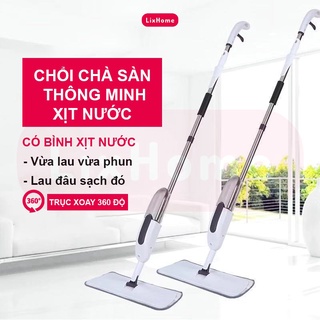 Cây lau nhà phun sương thông minh xoay 360 độ, chổi lau nhà phun sương