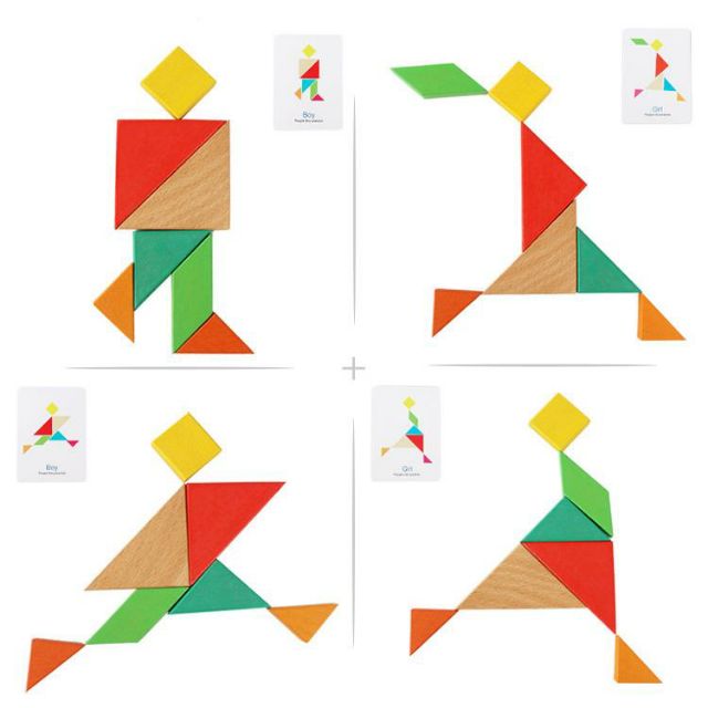 [LOẠI TỐT ] Đồ chơi xếp hình Tangram cổ điển