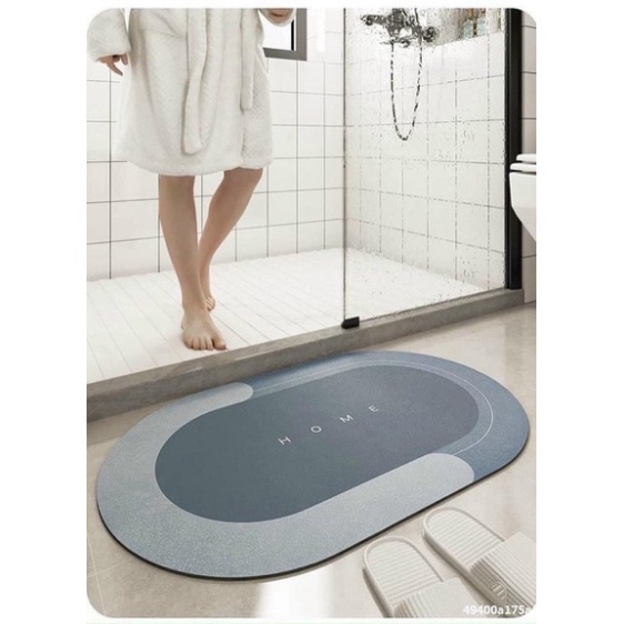 Thảm lau chân chống trơn trượt thấm hút nước, thảm chùi chân họa tiết đẹp loại 1