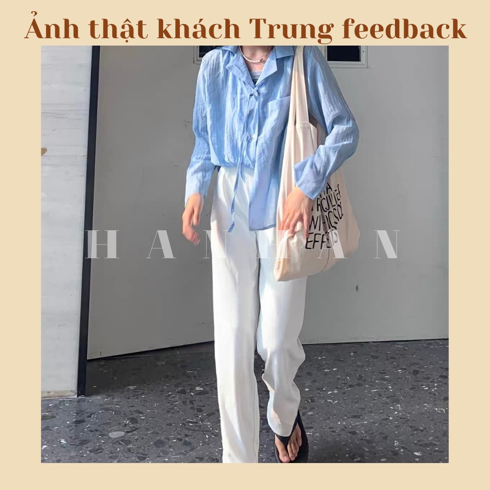 Áo sơ mi nữ cổ vest dài tay chất đẹp có ảnh thật (có sẵn)