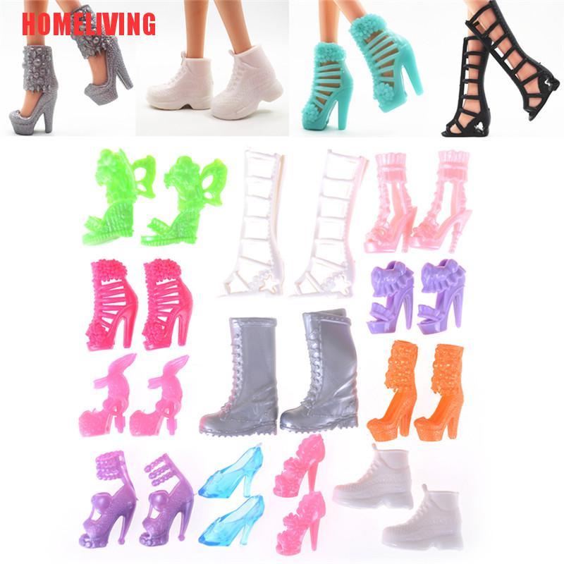 Set 12 Đôi Giày Thời Trang Cho Búp Bê 11 ''