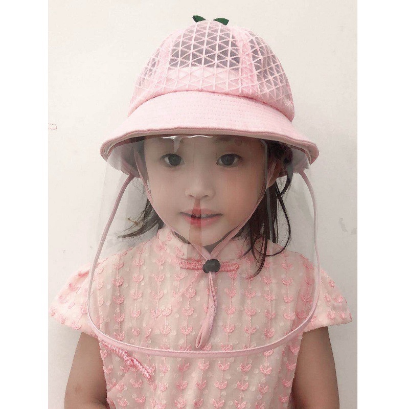 Mũ tai mèo có mặt nạ chống bụi chống dịch bệnh thông thoáng cho bé từ 5 tháng tuổi