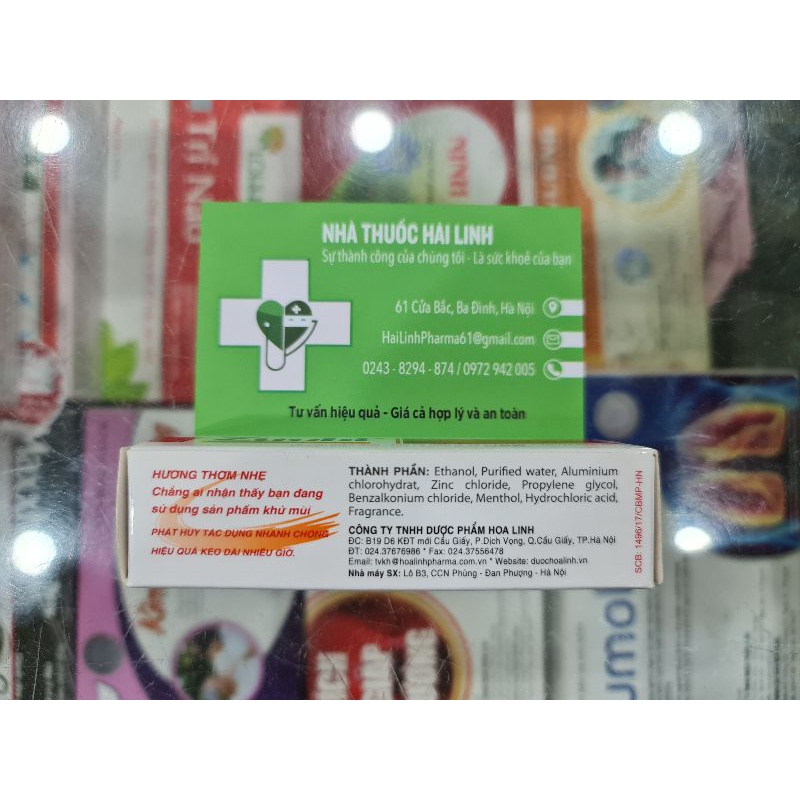 Xịt khử mùi mồ hôi Zuchi 20ml