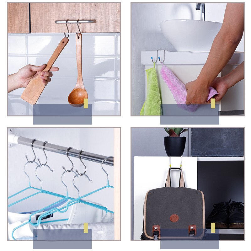 Móc Treo Đồ Dùng Nhà Bếp / Nhà Tắm Bằng Kim Loại Thiết Kế Hai Tầng Tiện