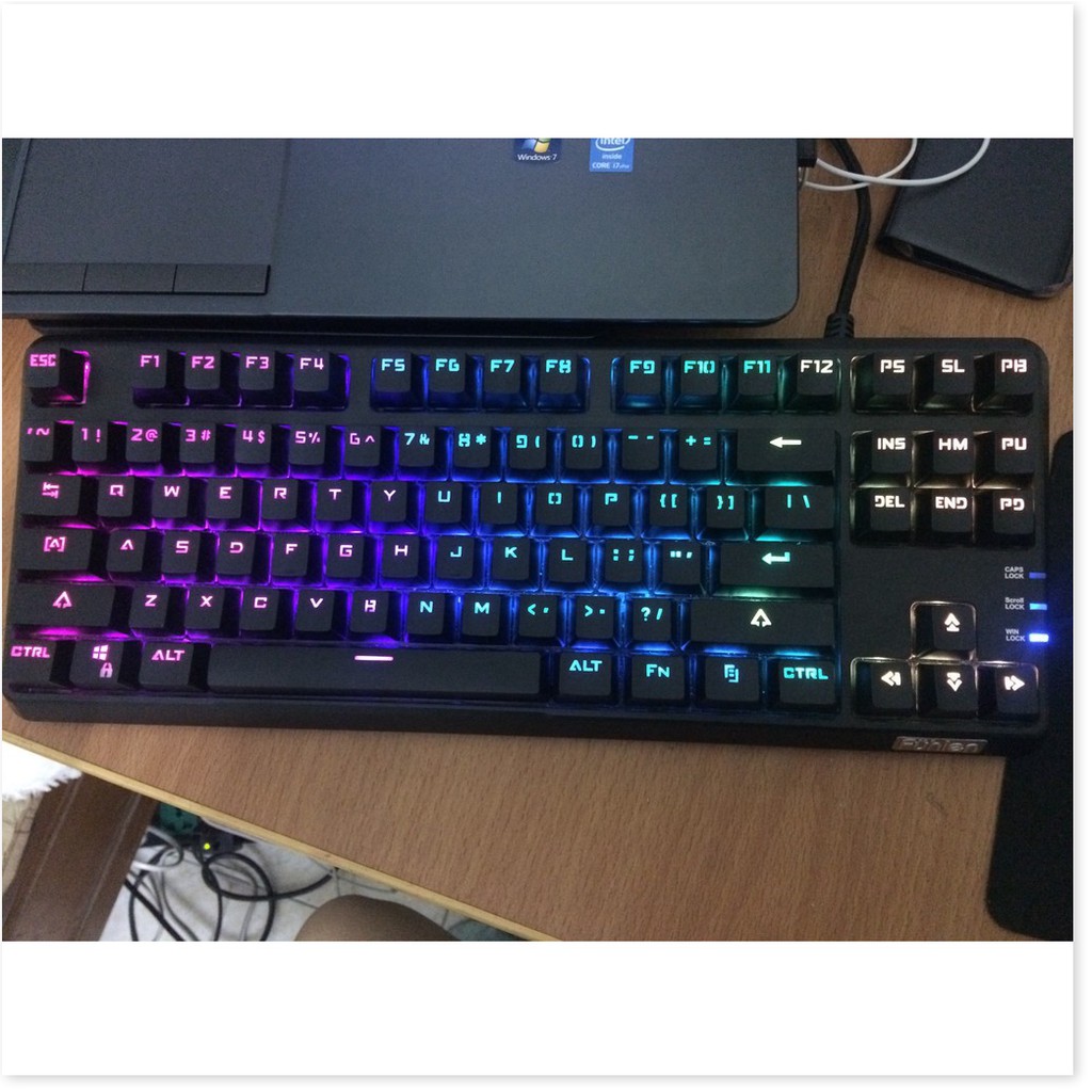 BÀN PHÍM CƠ FUHLEN M87S BLUE SWITCH LED RGB TKL