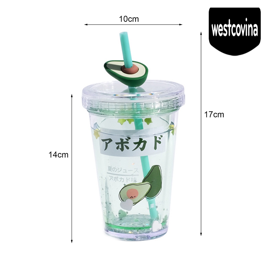 [Hot]☀ Bình Nước Nhựa 320ml Thân Thiện Với Môi Trường In Họa Tiết Hoạt Hình Dễ Thương