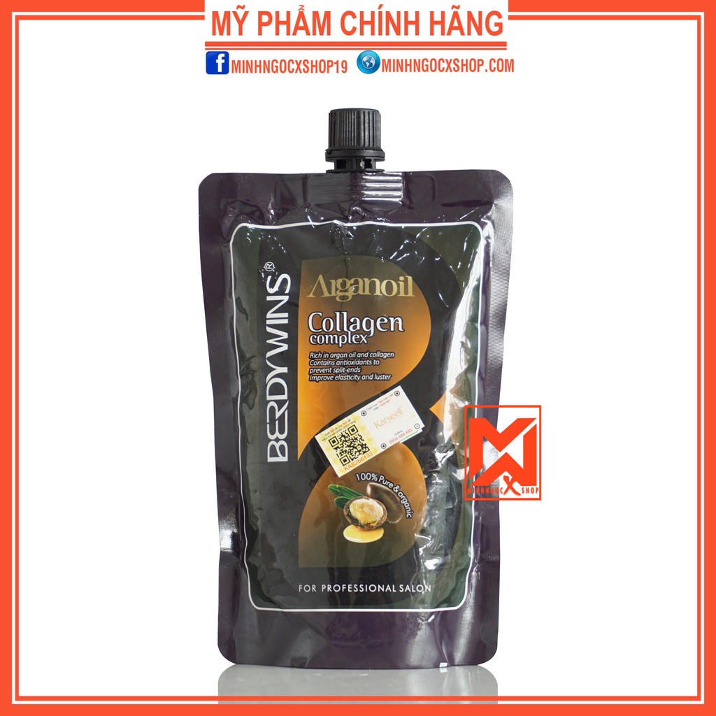 BERDYWINS KEM Ủ TÓC BERDYWINS ARGANOIL COLLAGEN COMPLEX 500ML CHÍNH HÃNG