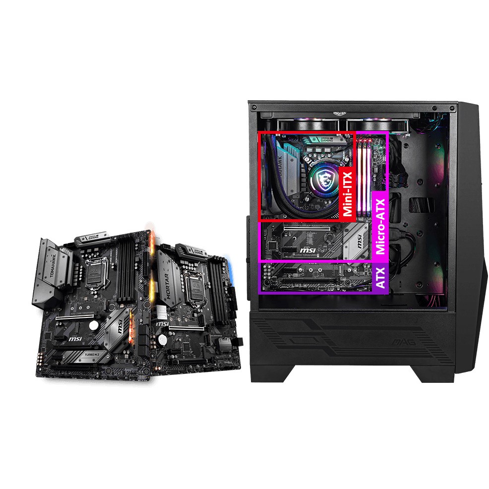 Thùng máy Case MSI MAG FORGE 100R Mid Tower Hàng Chính Hãng