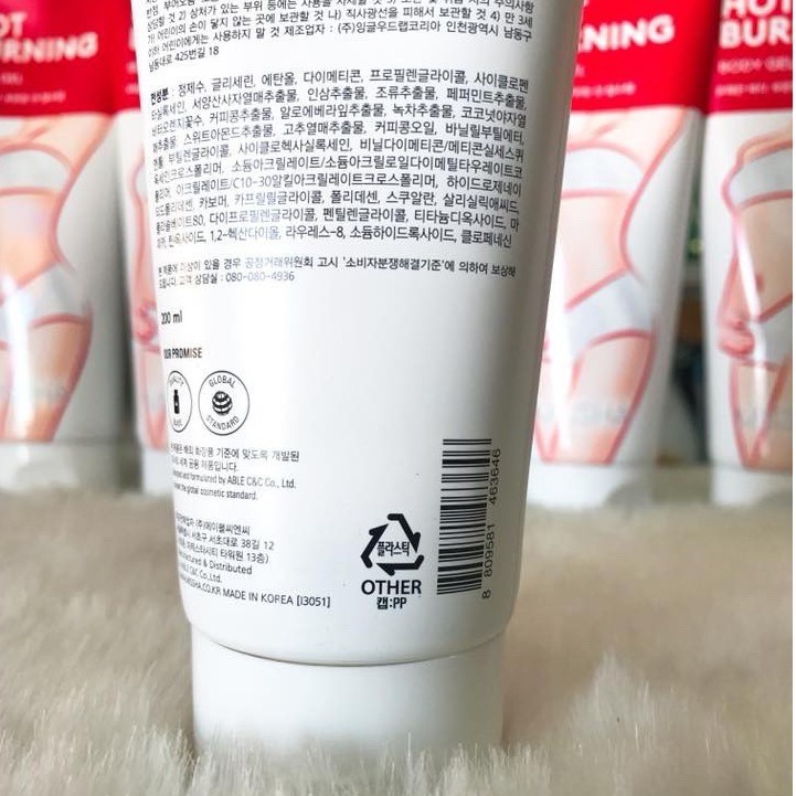 Kem Tan Mỡ Bụng Xoá Rạn Da Missha Hot Burning hàn quốc 200ml